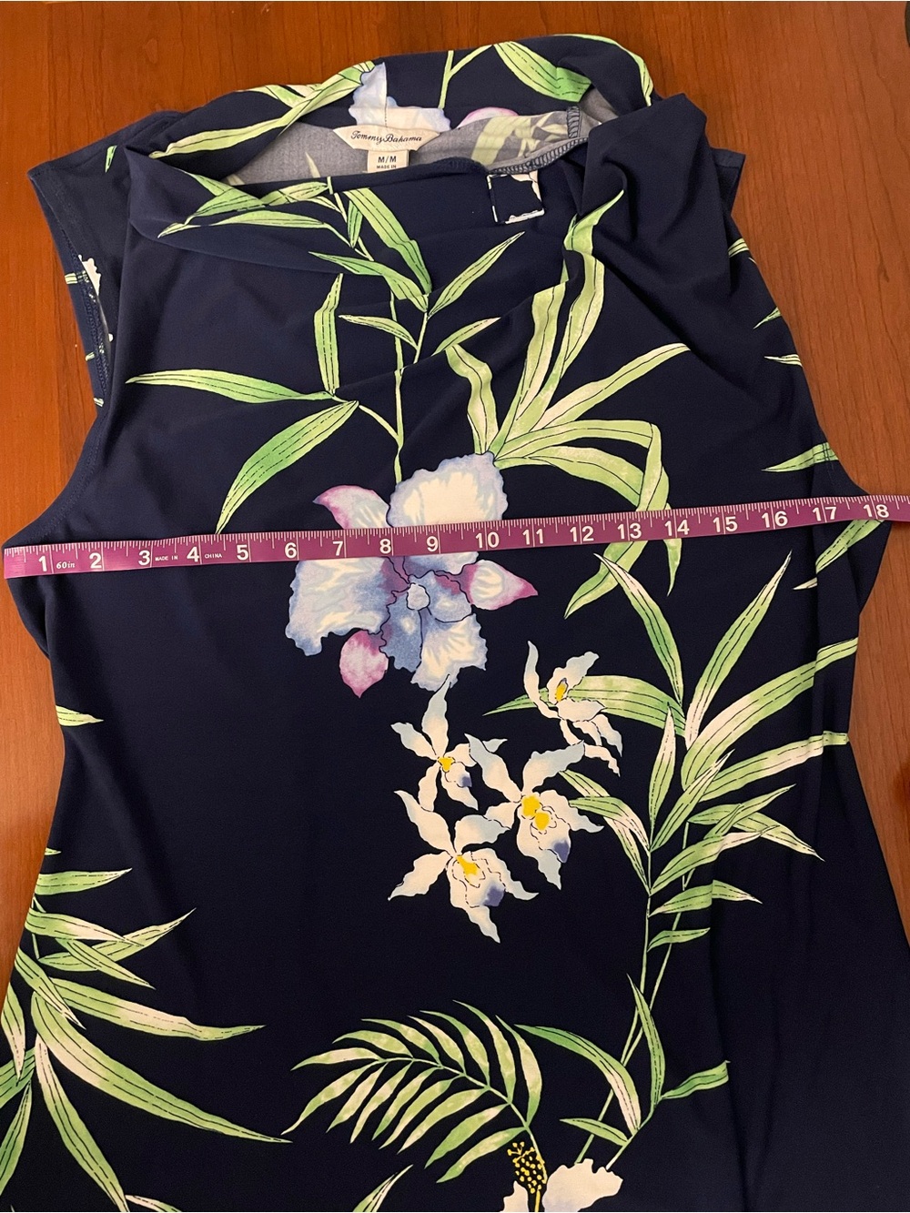 Tommy Bahama Acqua Dei Fiore Short Dress Island Navy Medium - Picture 8 of 9